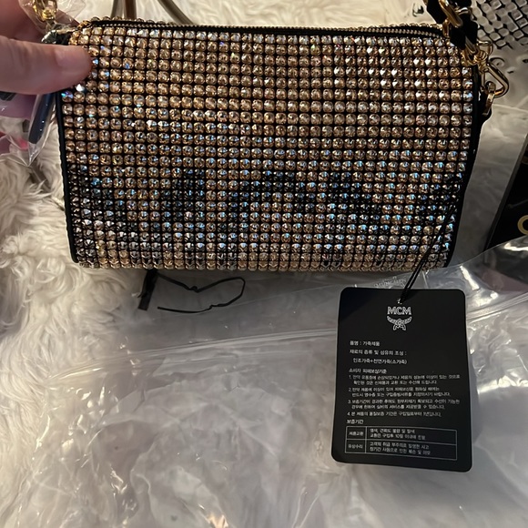 MCM BOSTON BAG IN CRYSTAL VISETOS IN BROWN - Picture 2 of 8